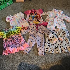 18 Inch Doll Pajama Lot - Nightgowns, Onsie, Top & Pant - 6 Total